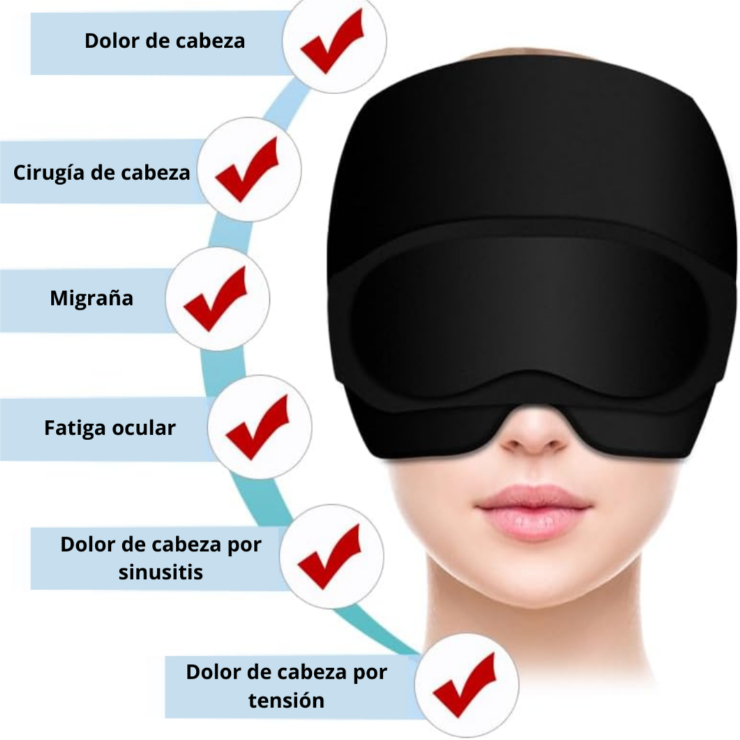 Gorro 360° Frío Alivio de Migraña